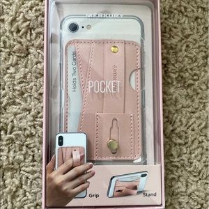 Card Wallet + grip + stand for all phone